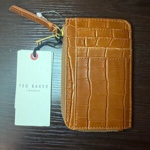 Ted Baker NWT Tan Croc-Embossed Wallet Perfect Condition